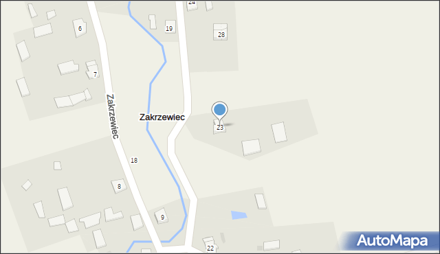 Zakrzewiec, Zakrzewiec, 23, mapa Zakrzewiec