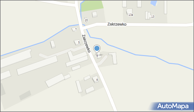 Zakrzewko, Zakrzewko, 4, mapa Zakrzewko