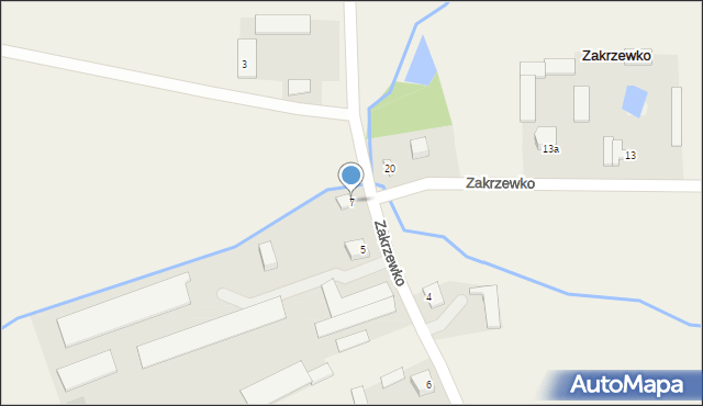 Zakrzewko, Zakrzewko, 7, mapa Zakrzewko