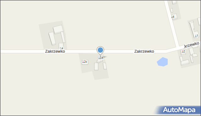 Zakrzewko, Zakrzewko, 12A, mapa Zakrzewko