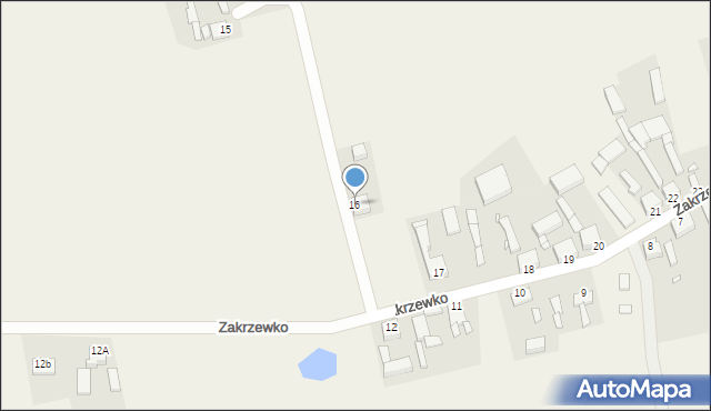 Zakrzewko, Zakrzewko, 16, mapa Zakrzewko