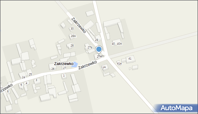 Zakrzewko, Zakrzewko, 27A, mapa Zakrzewko