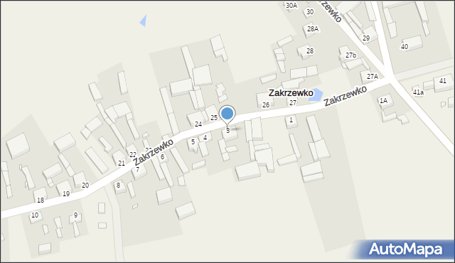 Zakrzewko, Zakrzewko, 3, mapa Zakrzewko