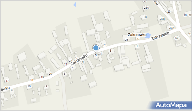 Zakrzewko, Zakrzewko, 5, mapa Zakrzewko