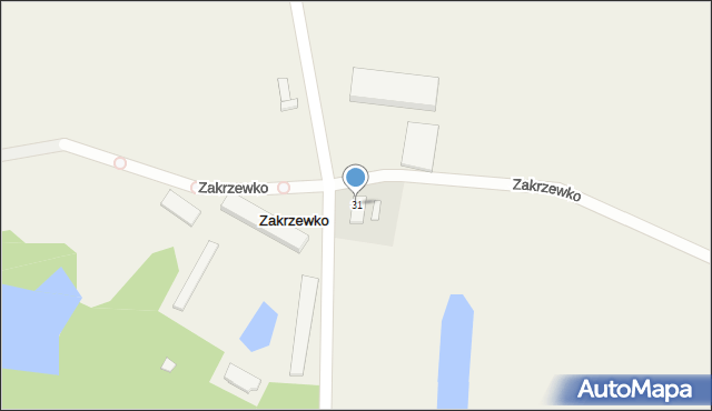 Zakrzewko, Zakrzewko, 31, mapa Zakrzewko