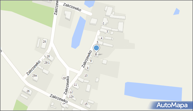 Zakrzewko, Zakrzewko, 7, mapa Zakrzewko