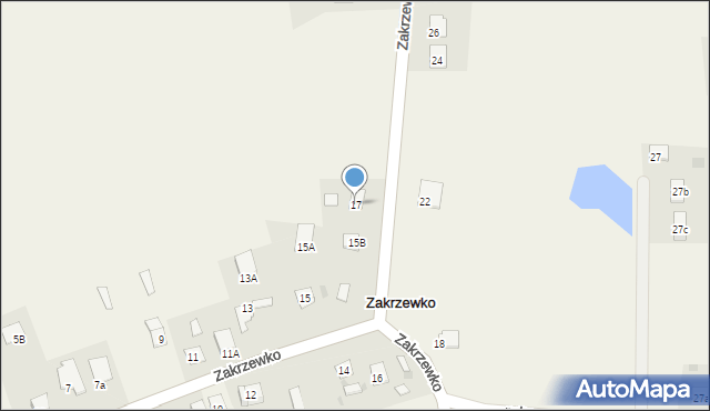 Zakrzewko, Zakrzewko, 17, mapa Zakrzewko