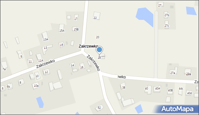 Zakrzewko, Zakrzewko, 18, mapa Zakrzewko