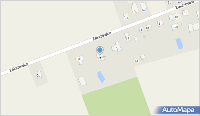 Zakrzewko, Zakrzewko, 2f, mapa Zakrzewko