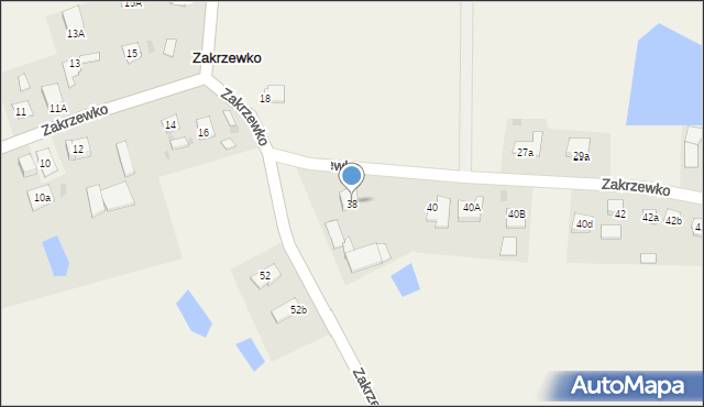 Zakrzewko, Zakrzewko, 38, mapa Zakrzewko