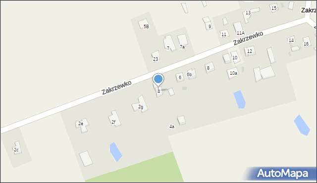 Zakrzewko, Zakrzewko, 4, mapa Zakrzewko