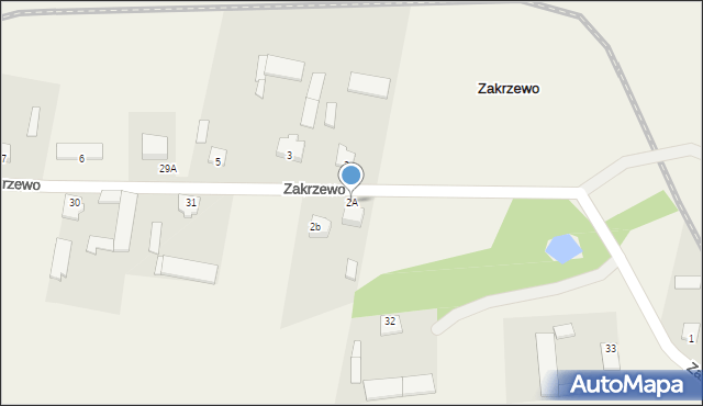 Zakrzewo, Zakrzewo, 2A, mapa Zakrzewo