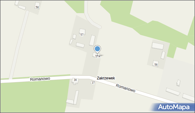 Zakrzewo, Zakrzewo, 57A, mapa Zakrzewo