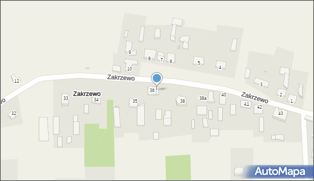 Zakrzewo, Zakrzewo, 37, mapa Zakrzewo