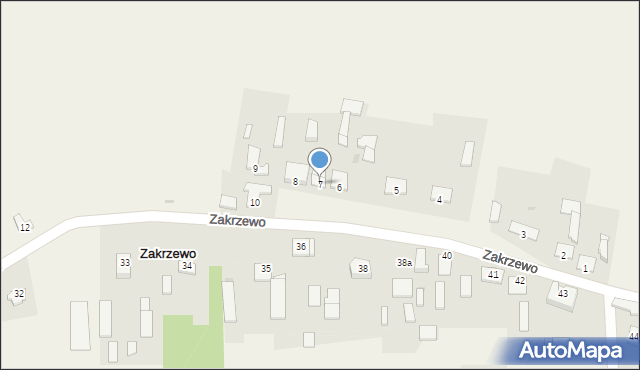 Zakrzewo, Zakrzewo, 7, mapa Zakrzewo