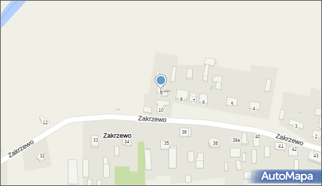 Zakrzewo, Zakrzewo, 9, mapa Zakrzewo