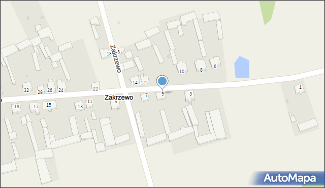 Zakrzewo, Zakrzewo, 5, mapa Zakrzewo