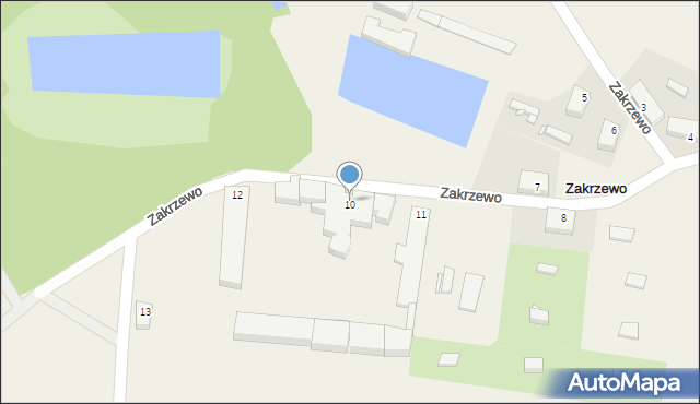 Zakrzewo, Zakrzewo, 10, mapa Zakrzewo
