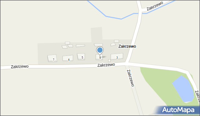 Zakrzewo, Zakrzewo, 4, mapa Zakrzewo