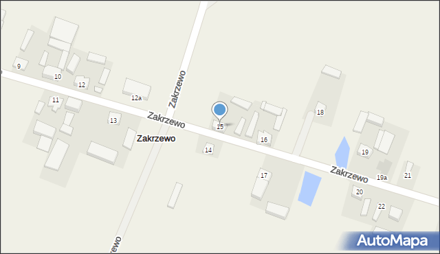 Zakrzewo, Zakrzewo, 15, mapa Zakrzewo