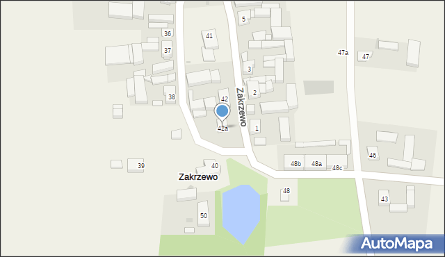 Zakrzewo, Zakrzewo, 42a, mapa Zakrzewo