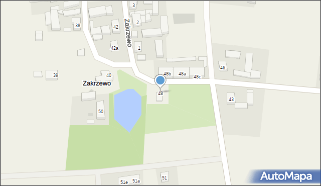 Zakrzewo, Zakrzewo, 48, mapa Zakrzewo