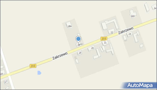 Zakrzewo, Zakrzewo, 18, mapa Zakrzewo