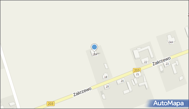 Zakrzewo, Zakrzewo, 18A, mapa Zakrzewo