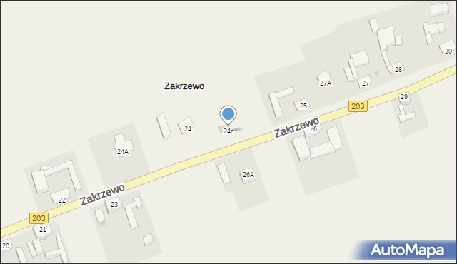 Zakrzewo, Zakrzewo, 24c, mapa Zakrzewo