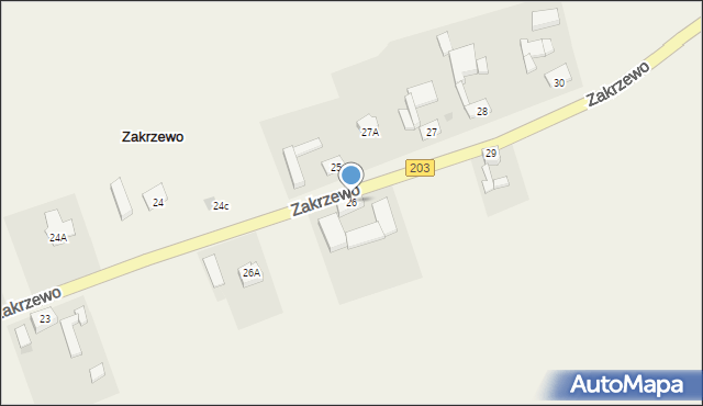 Zakrzewo, Zakrzewo, 26, mapa Zakrzewo