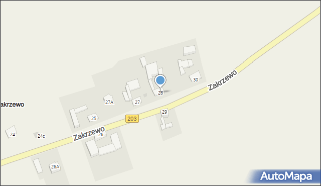 Zakrzewo, Zakrzewo, 28, mapa Zakrzewo