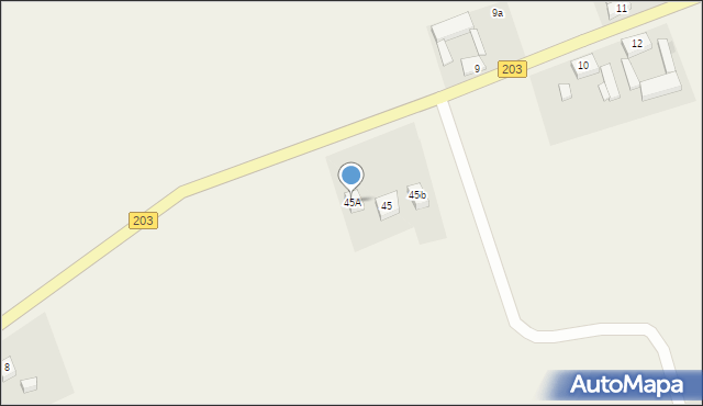 Zakrzewo, Zakrzewo, 45A, mapa Zakrzewo