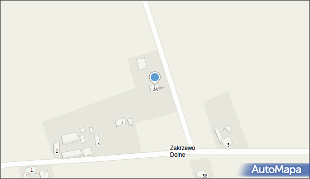 Zakrzewo, Zakrzewo, 4A, mapa Zakrzewo