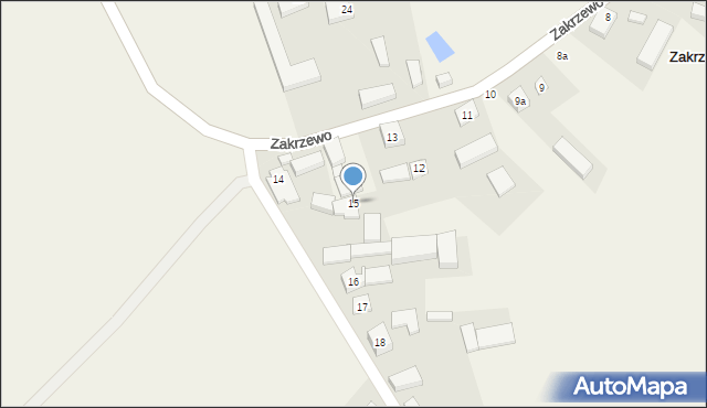 Zakrzewo, Zakrzewo, 15, mapa Zakrzewo