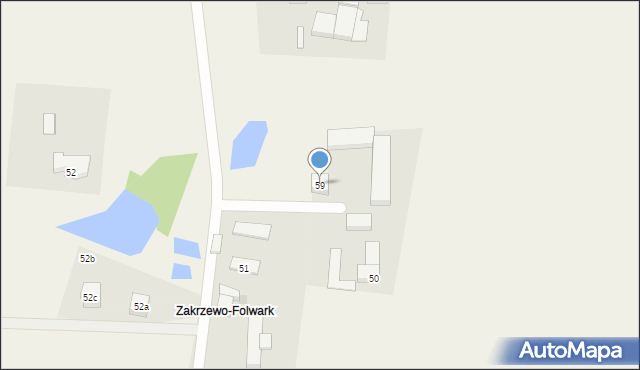 Zakrzewo, Zakrzewo, 59, mapa Zakrzewo