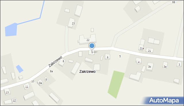 Zakrzewo, Zakrzewo, 7, mapa Zakrzewo