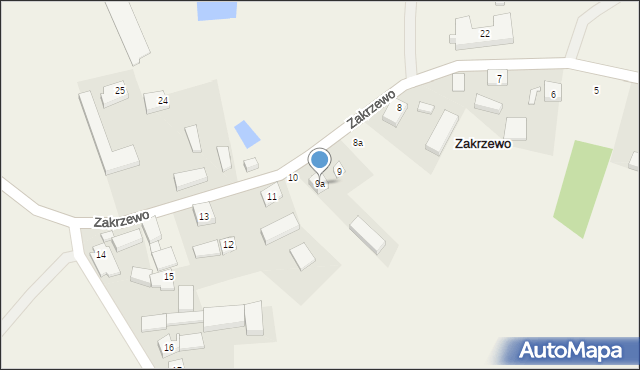 Zakrzewo, Zakrzewo, 9a, mapa Zakrzewo