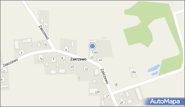 Zakrzewo, Zakrzewo, 13, mapa Zakrzewo