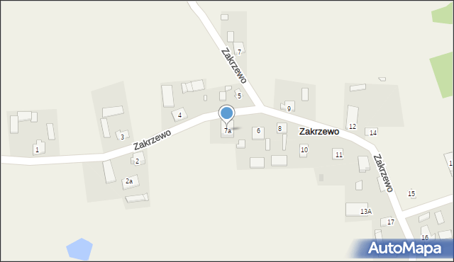 Zakrzewo, Zakrzewo, 7a, mapa Zakrzewo