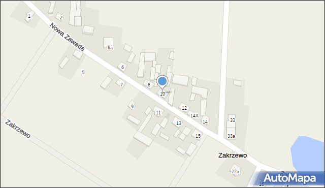 Zakrzewo, Zakrzewo, 10, mapa Zakrzewo