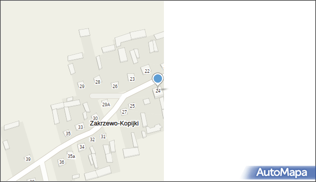 Zakrzewo-Kopijki, Zakrzewo-Kopijki, 24, mapa Zakrzewo-Kopijki