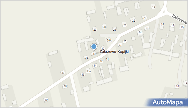 Zakrzewo-Kopijki, Zakrzewo-Kopijki, 33, mapa Zakrzewo-Kopijki