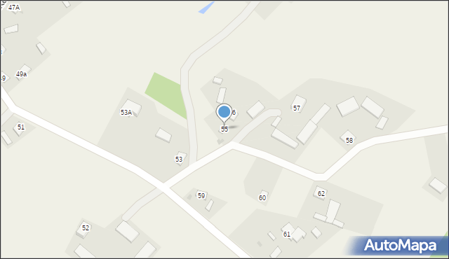 Zakrzewo Kościelne, Zakrzewo Kościelne, 55, mapa Zakrzewo Kościelne