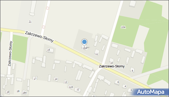 Zakrzewo-Słomy, Zakrzewo-Słomy, 11A, mapa Zakrzewo-Słomy