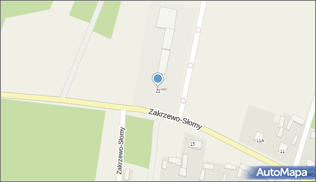 Zakrzewo-Słomy, Zakrzewo-Słomy, 21, mapa Zakrzewo-Słomy