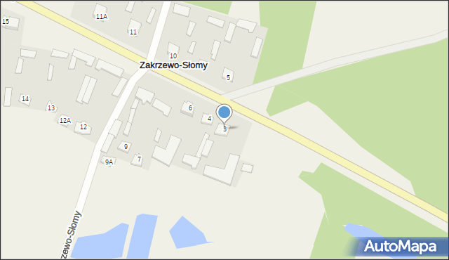 Zakrzewo-Słomy, Zakrzewo-Słomy, 3, mapa Zakrzewo-Słomy