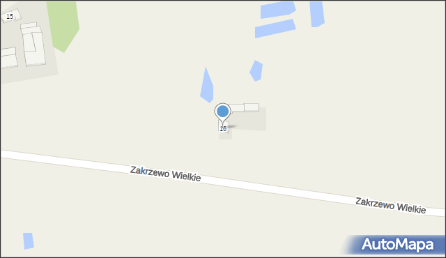 Zakrzewo Wielkie, Zakrzewo Wielkie, 16, mapa Zakrzewo Wielkie