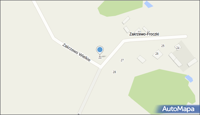 Zakrzewo Wielkie, Zakrzewo Wielkie, 21, mapa Zakrzewo Wielkie