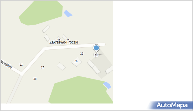 Zakrzewo Wielkie, Zakrzewo Wielkie, 24, mapa Zakrzewo Wielkie