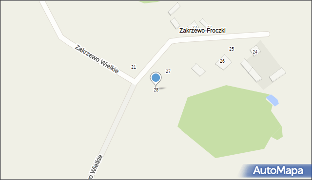 Zakrzewo Wielkie, Zakrzewo Wielkie, 28, mapa Zakrzewo Wielkie